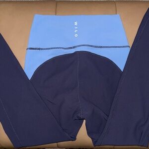 Wilo Blue and Black Leggings